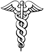 Caduceus symbol by Rama and Eliot Lash (public domain)