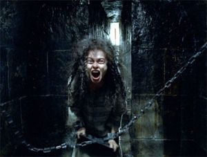Bellatrix screaming in her cell at Azkaban